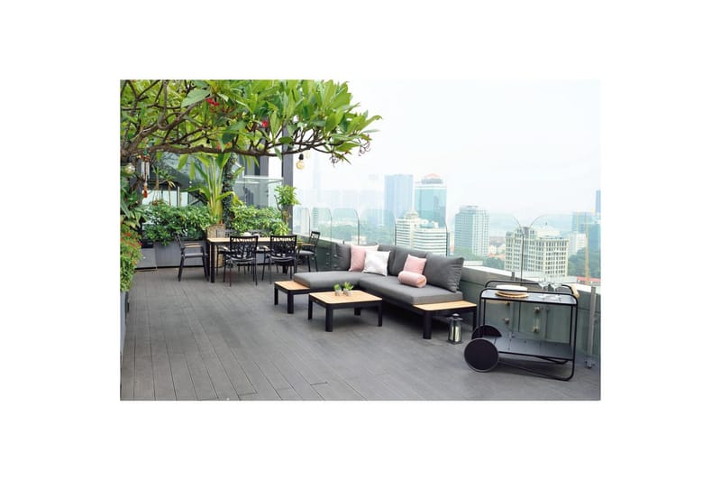 Utendørs møbelgruppe Lifestyle Garden Portals 161 cm 6 tre skjæringsstoler - 6 tre skjæringsstoler - Hagemøbler - Hagegruppe - Spisegrupper hage