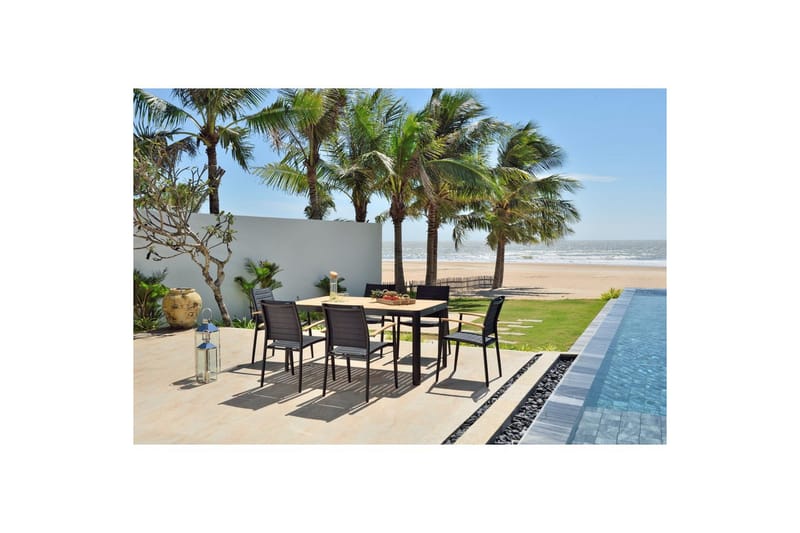 Utendørs møbelgruppe Lifestyle Garden Portals 161 cm 6 litt carver stoler - 6 litt carver stoler - Hagemøbler - Hagegruppe - Spisegrupper hage