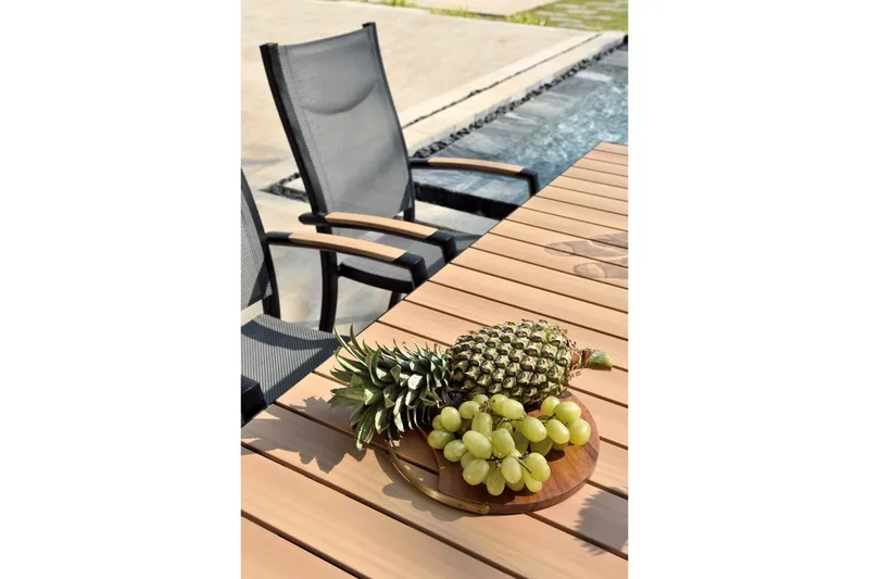 Utendørs møbelgruppe Lifestyle Garden Panama 200 cm 6 stablebar stoler - 6 stablebar stoler - Hagemøbler - Hagegruppe - Spisegrupper hage