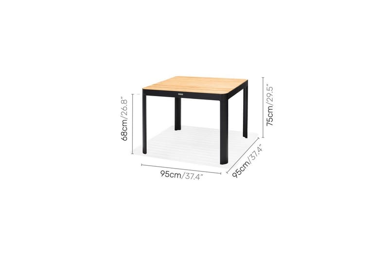 Utendørs møbelgruppe Lifestyle Garden Portals 95 cm 4 Carver stoler - 4 Carver stoler - Hagemøbler - Hagegruppe - Spisegrupper hage