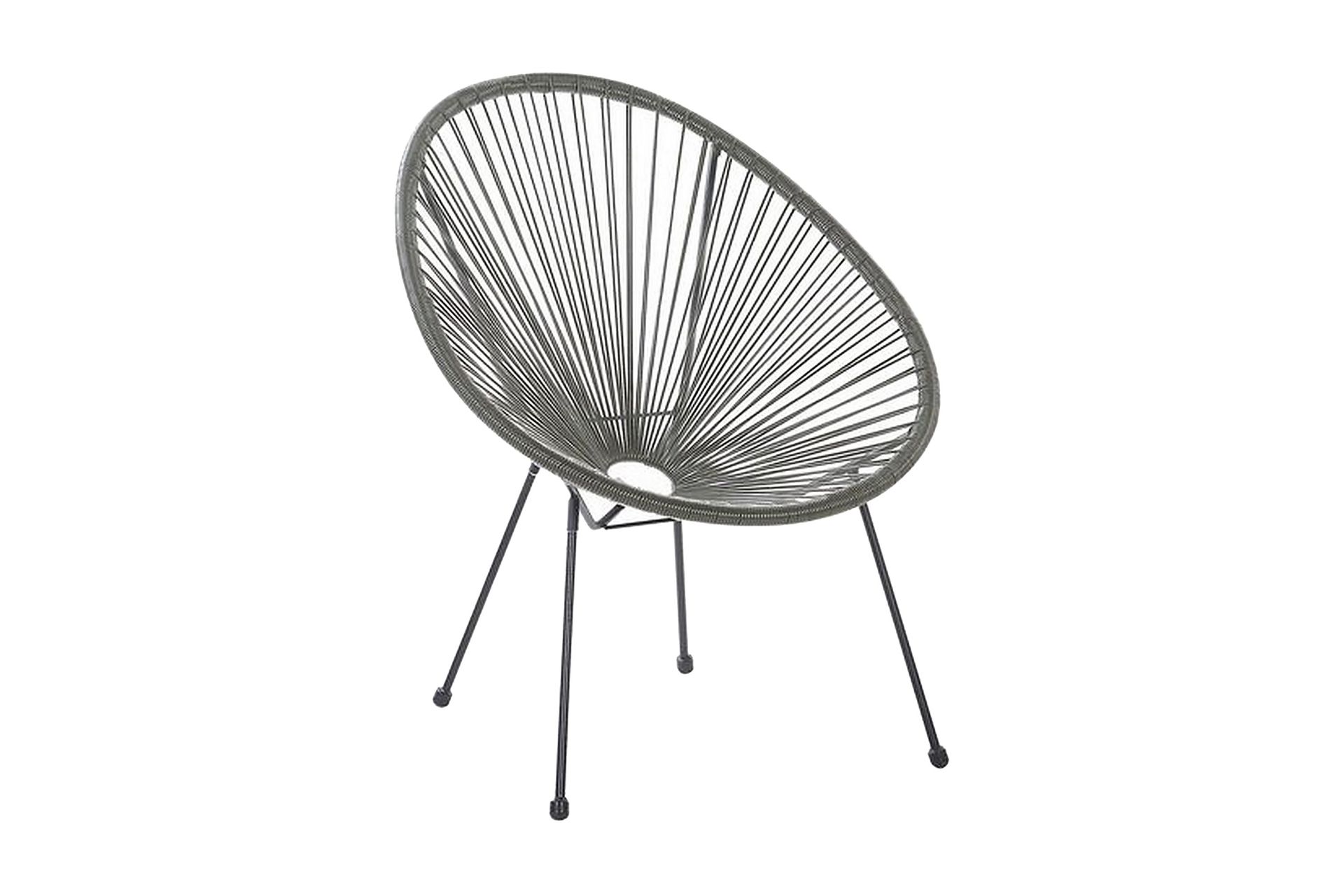 Balkongstol Hagestol Mørkegrå Rotting Moderne Utendørs Balkong Uteplass Hagemøbler