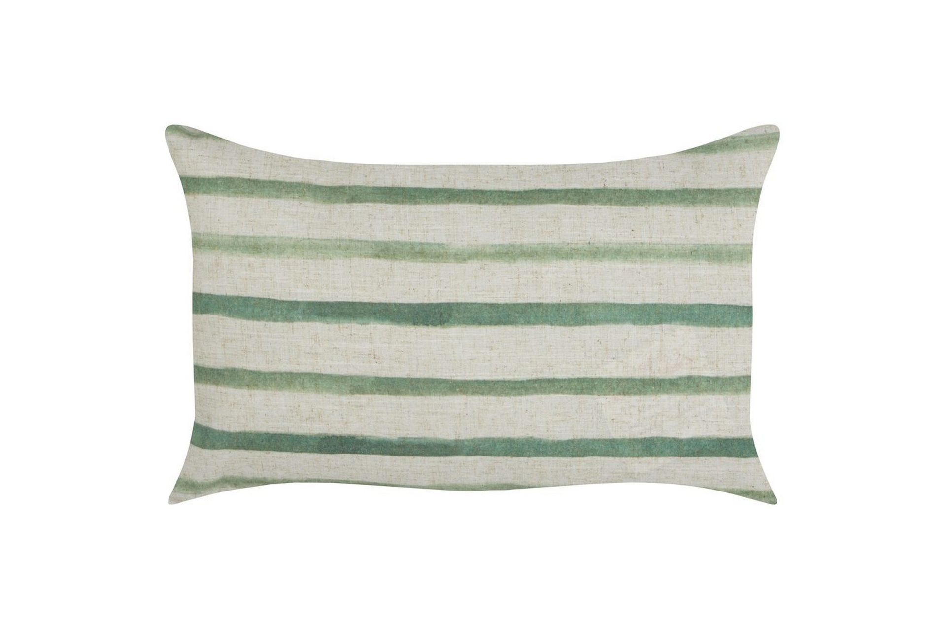 Dekorativ pute Grønt og beige stripemønster 50 x 30 cm Moderne boho-dekor tilbehør