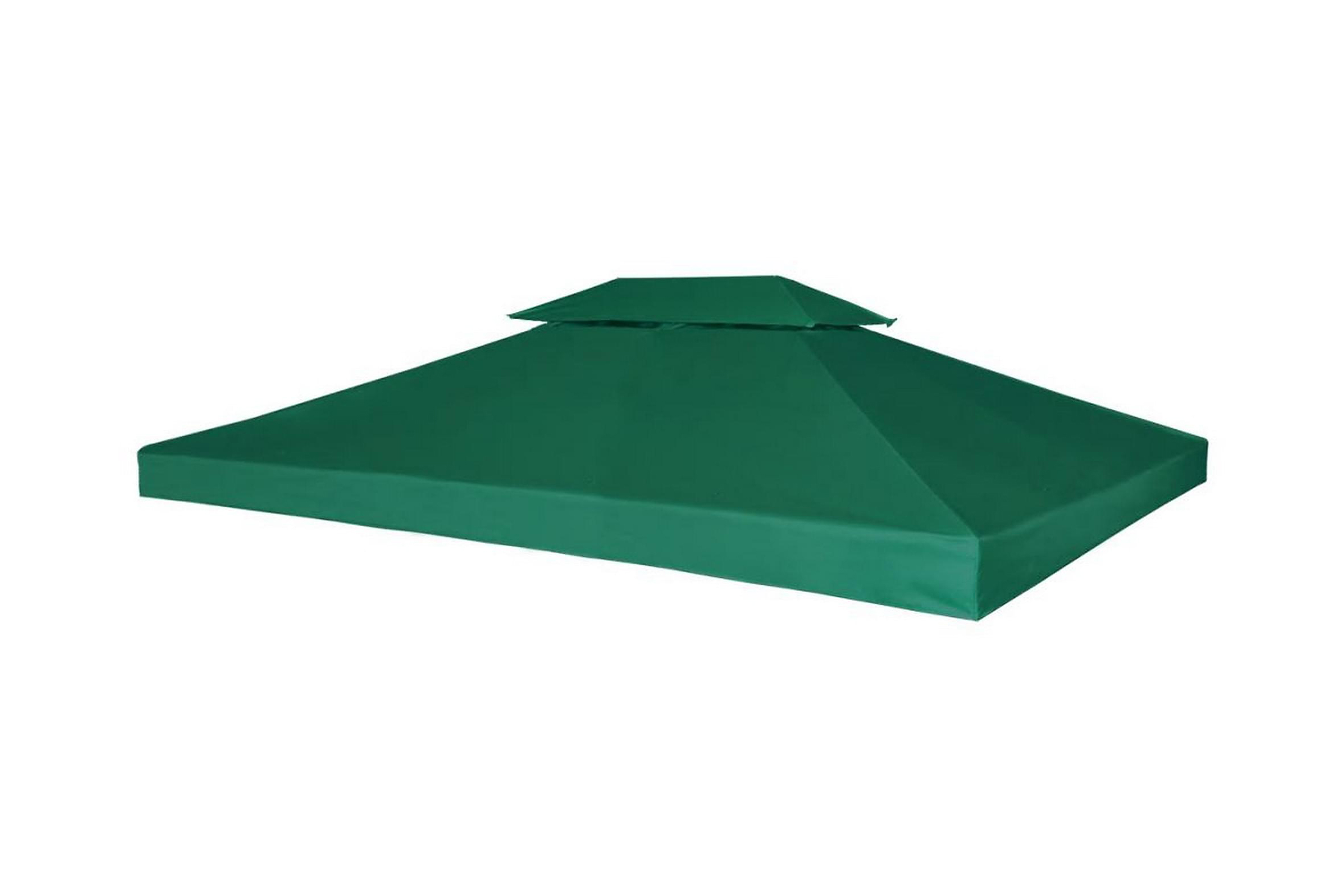 Lysthus dekke baldakin erstatning 310 g/ m² grønn 3 x 4 m -