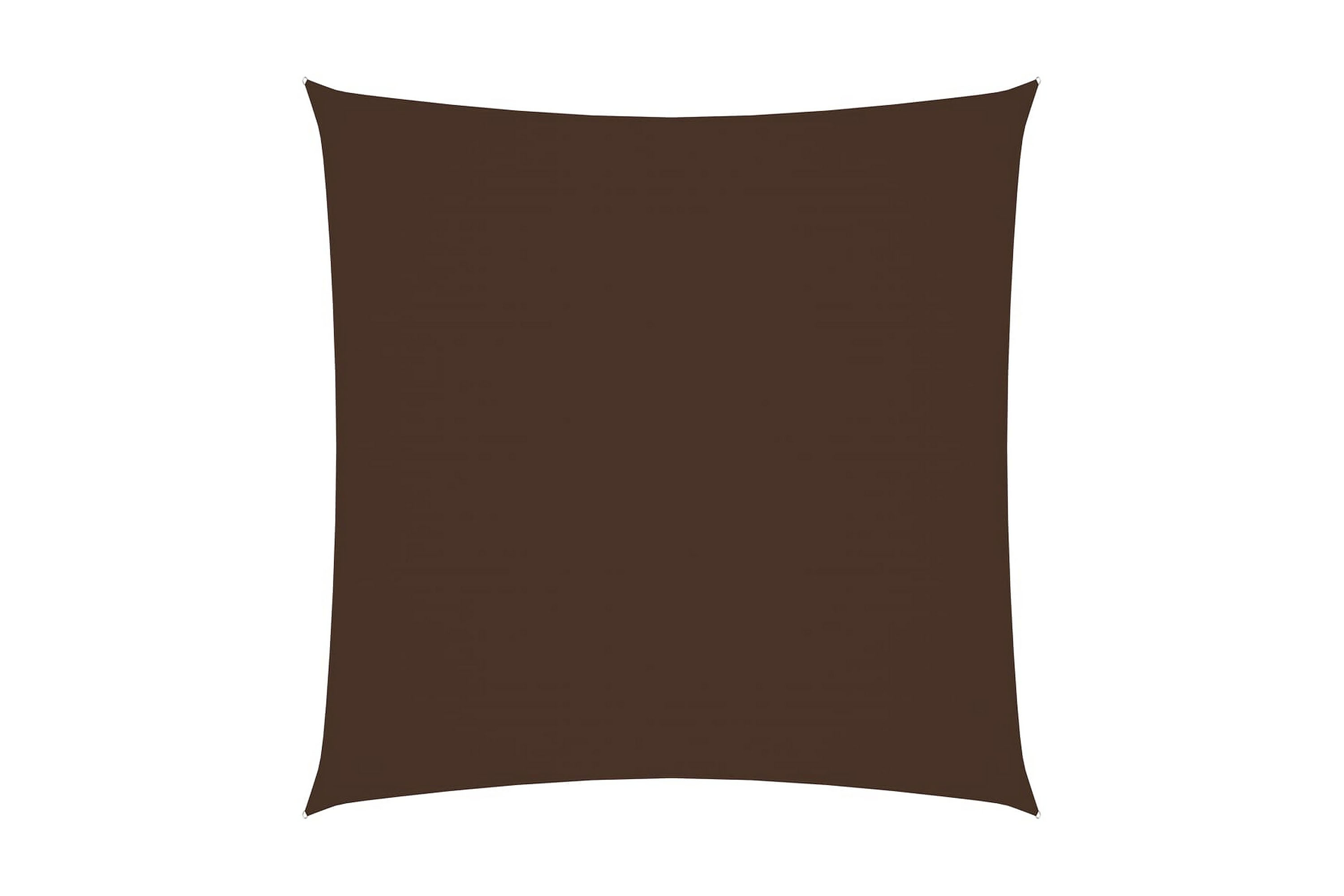 Solseil oxfordstoff firkantet 3,6x3,6 m brun - Brun