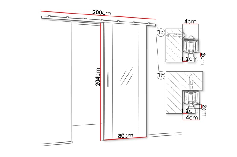 Cassidy Skyvedør - Hvit - Hus & oppussing - Bygg - Dører & Porter - Skyvedører
