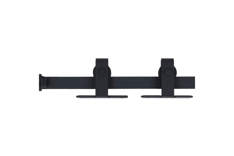 Mini skyvedørsett karbonstål 122 cm - Svart - Hus & oppussing - Bygg - Dører & Porter - Dørbeslag & dørtilbehør