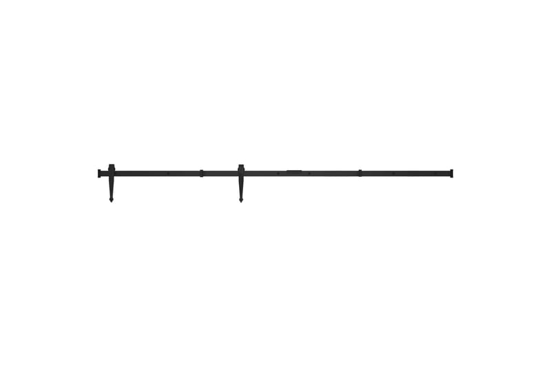 Mini skyvedørsett karbonstål 152 cm - Svart - Hus & oppussing - Bygg - Dører & Porter - Dørbeslag & dørtilbehør