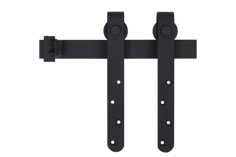 Mini skyvedørsett karbonstål 152 cm - Svart - Hus & oppussing - Bygg - Dører & Porter - Dørbeslag & dørtilbehør