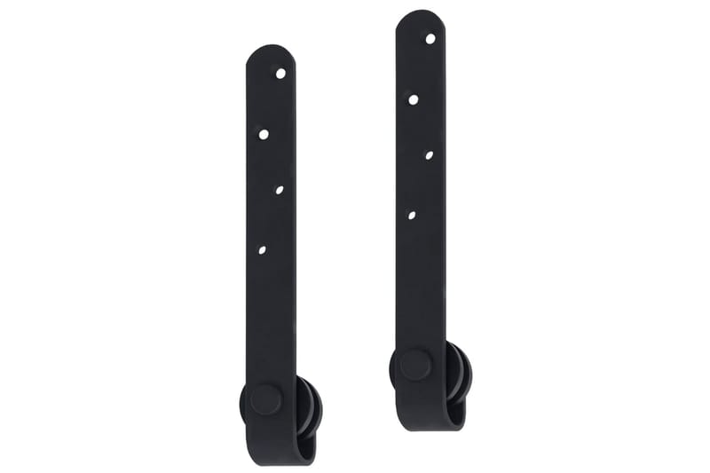 Mini skyvedørsett karbonstål 152 cm - Svart - Hus & oppussing - Bygg - Dører & Porter - Dørbeslag & dørtilbehør