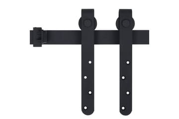 Mini skyvedørsett karbonstål 183 cm - Svart - Hus & oppussing - Bygg - Dører & Porter - Dørbeslag & dørtilbehør