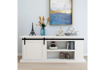 Mini skyvedørsett karbonstål 200 cm - Svart - Hus & oppussing - Bygg - Dører & Porter - Dørbeslag & dørtilbehør
