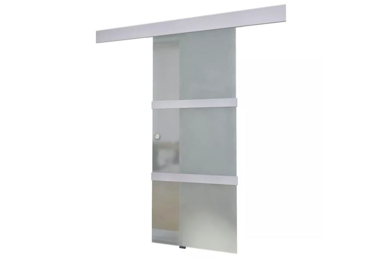 Skyvedør glass og aluminium 178 cm sølv - Hus & oppussing - Bygg - Dører & Porter - Dørbeslag & dørtilbehør