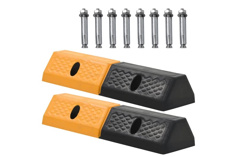 Parkeringsklosser 2 stk gummi 49x15x9 cm - Innredning - Dekorasjon