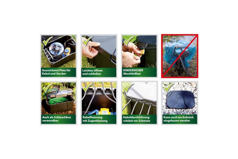 Garden Power Box Heissner - Hus & oppussing - Bygg - Dører & Porter - Dørlås & dørhåndtak - Låsekiste & låsehus