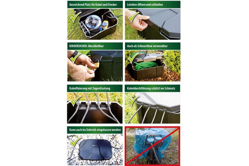 Garden Power Box Heissner - Hus & oppussing - Bygg - Dører & Porter - Dørlås & dørhåndtak - Låsekiste & låsehus