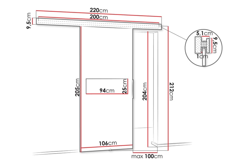 Doncaster Skyvedør - Beige - Hus & oppussing - Bygg - Dører & Porter - Skyvedører