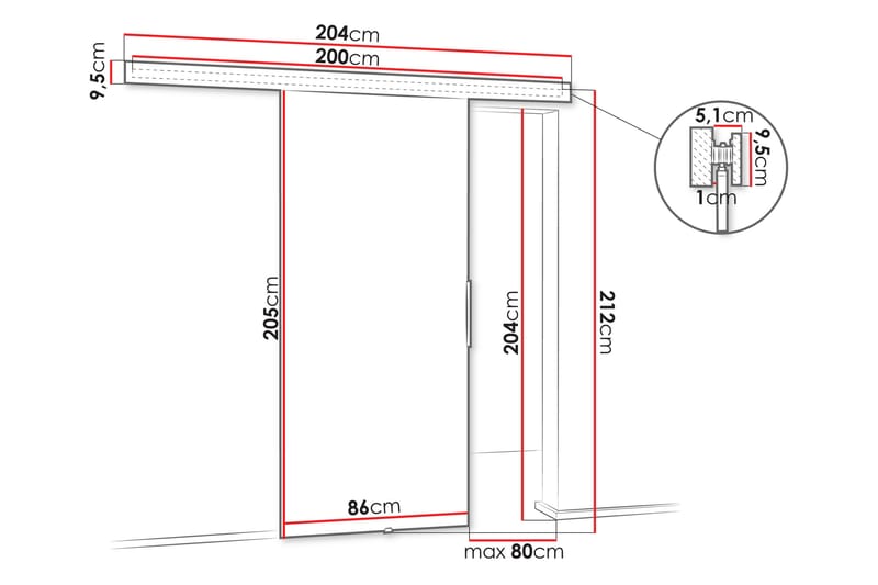 Doncaster Skyvedør - Beige - Hus & oppussing - Bygg - Dører & Porter - Skyvedører