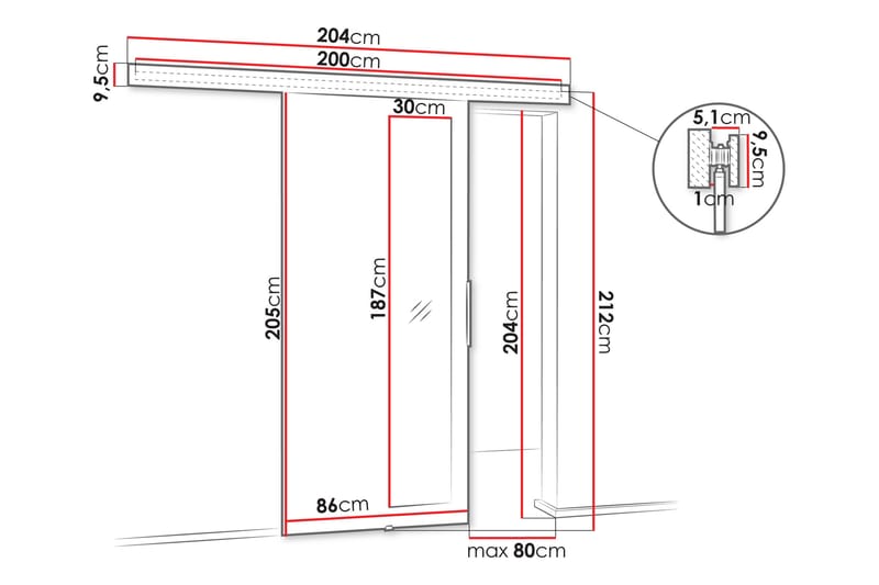 Doncaster Skyvedør - Beige - Hus & oppussing - Bygg - Dører & Porter - Skyvedører