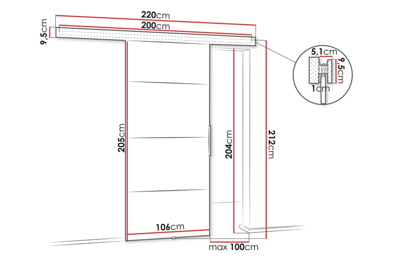 Doncaster Skyvedør - Beige - Hus & oppussing - Bygg - Dører & Porter - Skyvedører