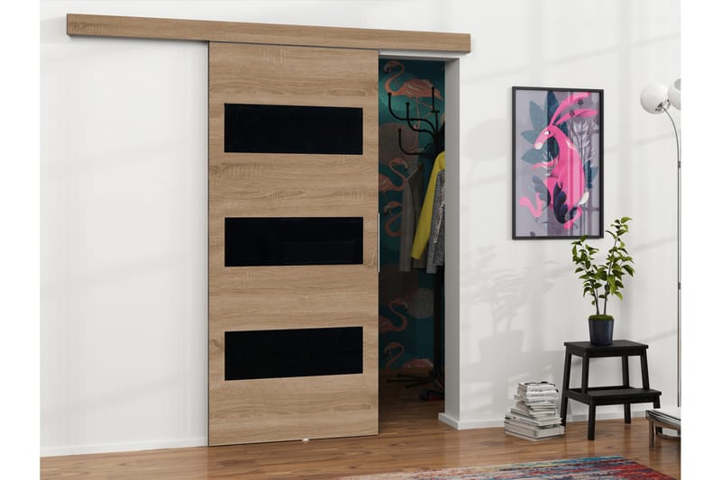 Doncaster Skyvedør - Beige/Sort - Hus & oppussing - Bygg - Dører & Porter - Skyvedører