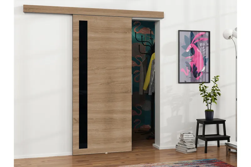 Doncaster Skyvedør - Beige/Sort - Hus & oppussing - Bygg - Dører & Porter - Skyvedører