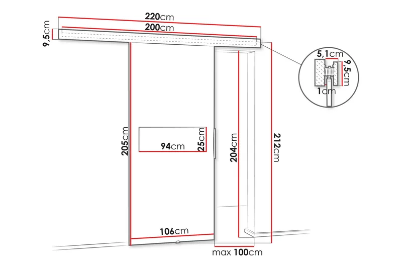 Doncaster Skyvedør - Brun/Sort - Hus & oppussing - Bygg - Dører & Porter - Skyvedører