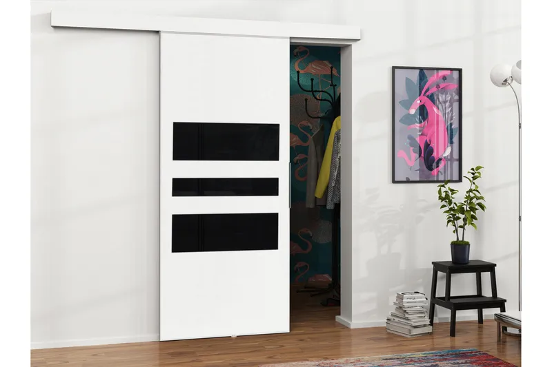 Doncaster Skyvedør - Hvit/Sort - Hus & oppussing - Bygg - Dører & Porter - Skyvedører