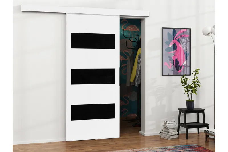 Doncaster Skyvedør - Hvit/Sort - Hus & oppussing - Bygg - Dører & Porter - Skyvedører