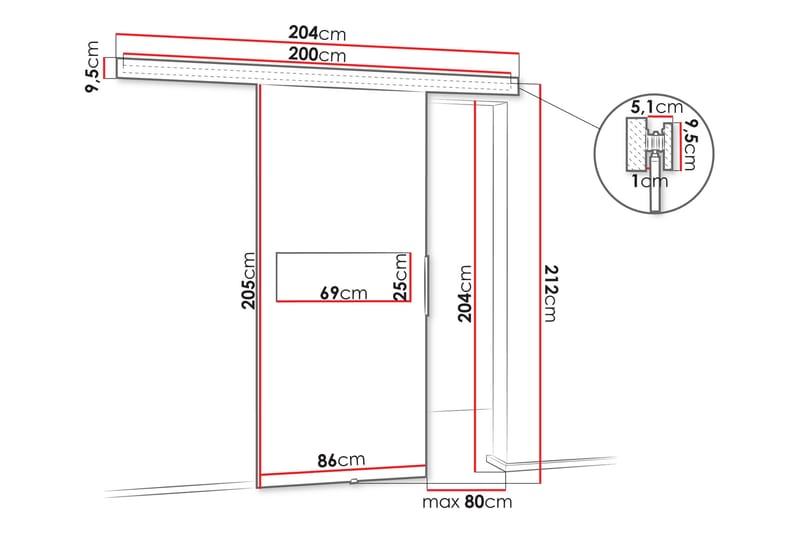 Doncaster Skyvedør - Svart/Brun - Hus & oppussing - Bygg - Dører & Porter - Skyvedører