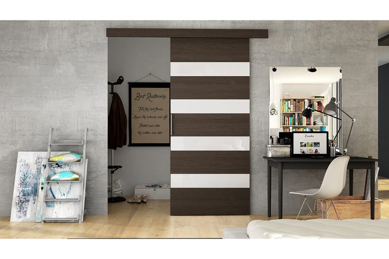 Granica Skyvedør - Brun/Hvit - Hus & oppussing - Bygg - Dører & Porter - Skyvedører