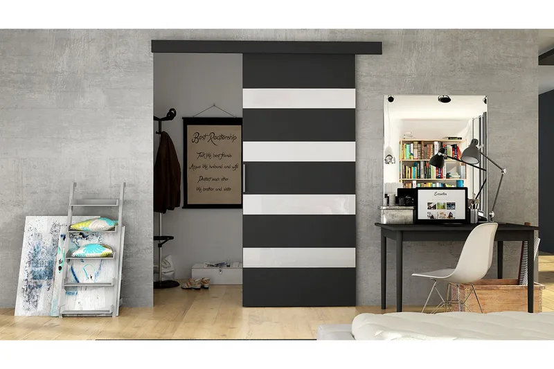 Granica Skyvedør - Svart Og Hvitt - Hus & oppussing - Bygg - Dører & Porter - Skyvedører