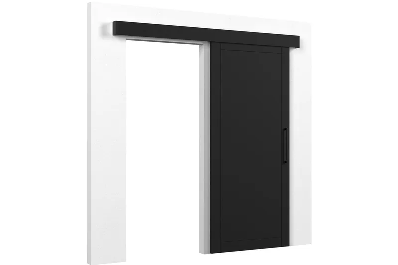 Simmy Skyvedør 90x204 cm, Svart