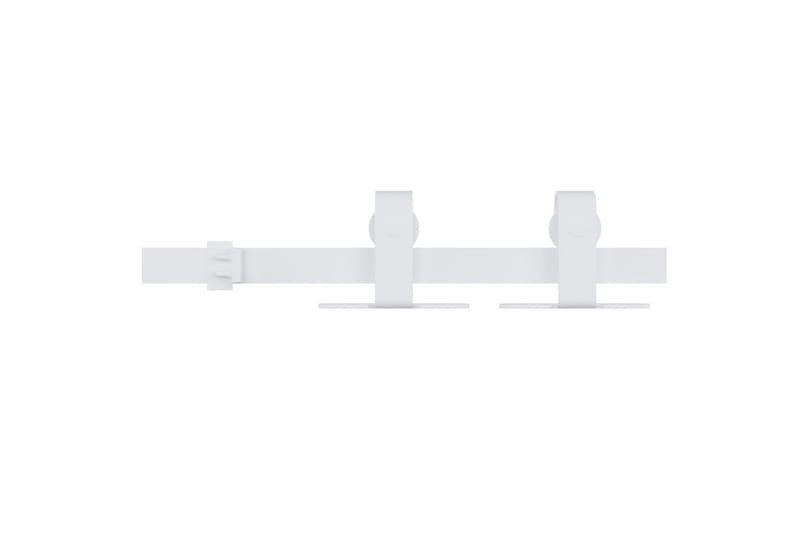 Mini skyvedørsett karbonstål hvit 122 cm - Hvit - Innvendig skyvedør