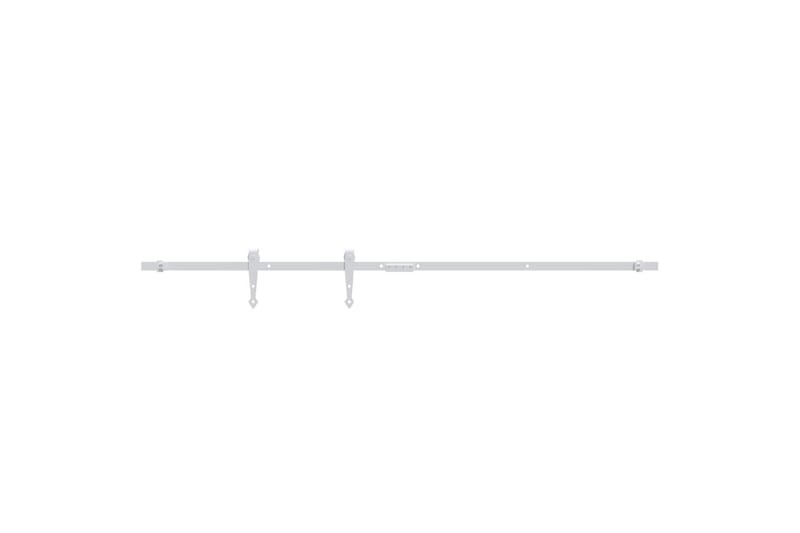 Mini skyvedørsett karbonstål hvit 122 cm - Hvit - Hus & oppussing - Bygg - Dører & Porter - Skyvedører