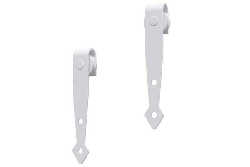 Mini skyvedørsett karbonstål hvit 122 cm - Hvit - Hus & oppussing - Bygg - Dører & Porter - Skyvedører