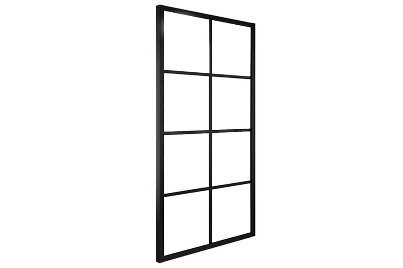 Skyvedør aluminium & ESG-glass 102,5x205 cm svart - Hus & oppussing - Bygg - Dører & Porter - Skyvedører