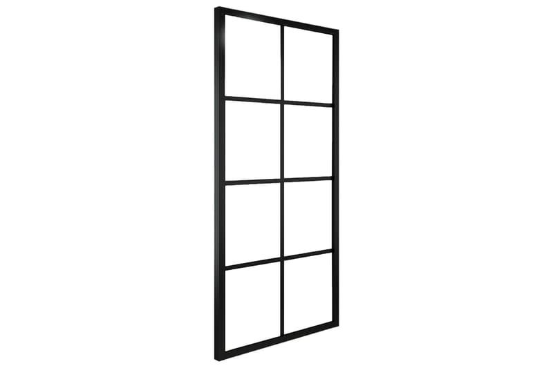 Skyvedør aluminium & ESG-glass 76x205 cm svart - Hus & oppussing - Bygg - Dører & Porter - Skyvedører