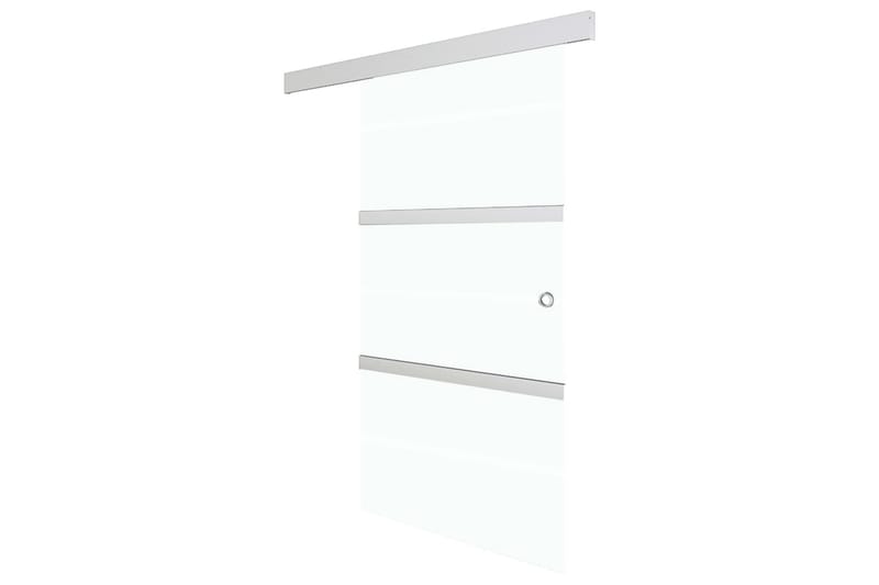 Skyvedør ESG-glass & aluminium 102,5x205 cm sølv - Hus & oppussing - Bygg - Dører & Porter - Skyvedører