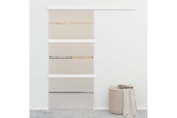 Skyvedør ESG-glass & aluminium 102,5x205 cm sølv - Hus & oppussing - Bygg - Dører & Porter - Skyvedører