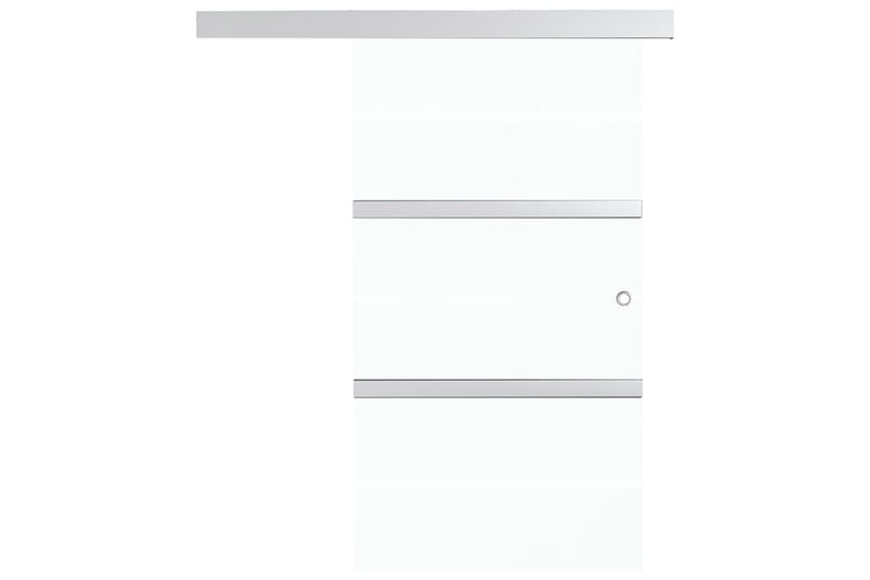 Skyvedør ESG-glass & aluminium 102,5x205 cm sølv - Hus & oppussing - Bygg - Dører & Porter - Skyvedører