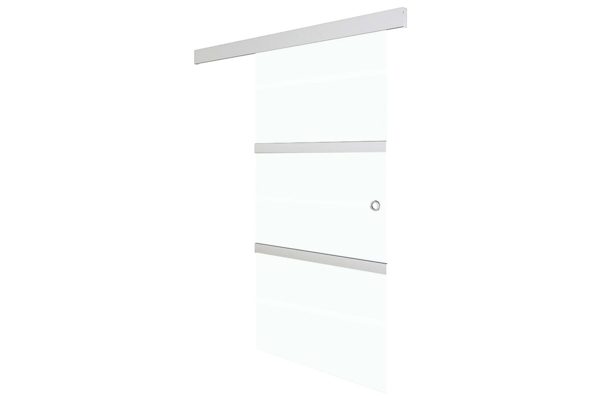 Skyvedør ESG-glass & aluminium 76x205 cm sølv - Hus & oppussing - Bygg - Dører & Porter - Skyvedører