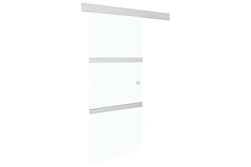 Skyvedør ESG-glass & aluminium 90x205 cm sølv - Hus & oppussing - Bygg - Dører & Porter - Skyvedører
