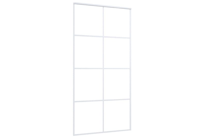 Skyved�ør ESG-glass og aluminium 102,5x205 cm hvit - Hvit - Hus & oppussing - Bygg - Dører & Porter - Skyvedører