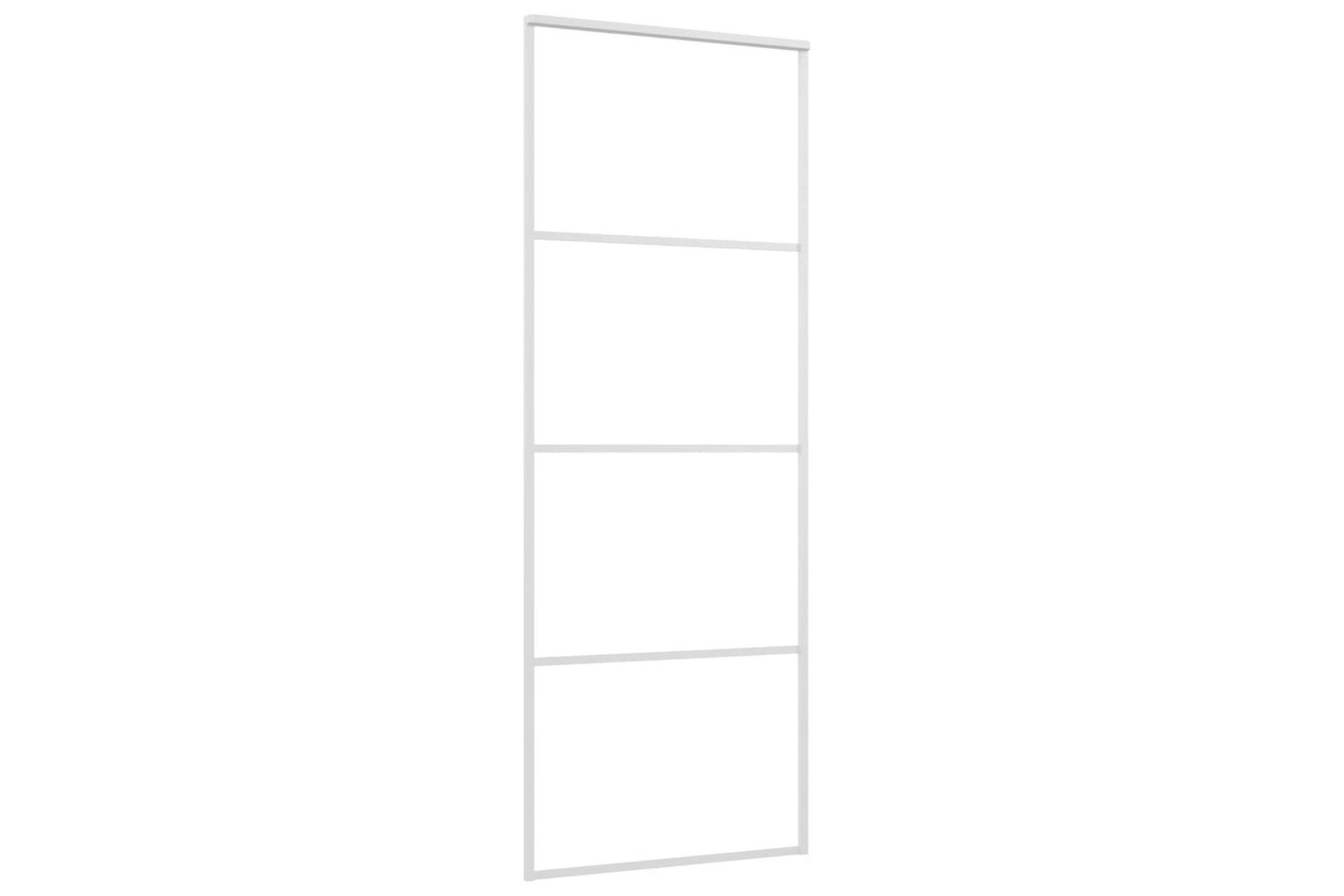 Skyvedør ESG-glass og aluminium 76x205 cm hvit - Hvit - Hus & oppussing - Bygg - Dører & Porter - Skyvedører