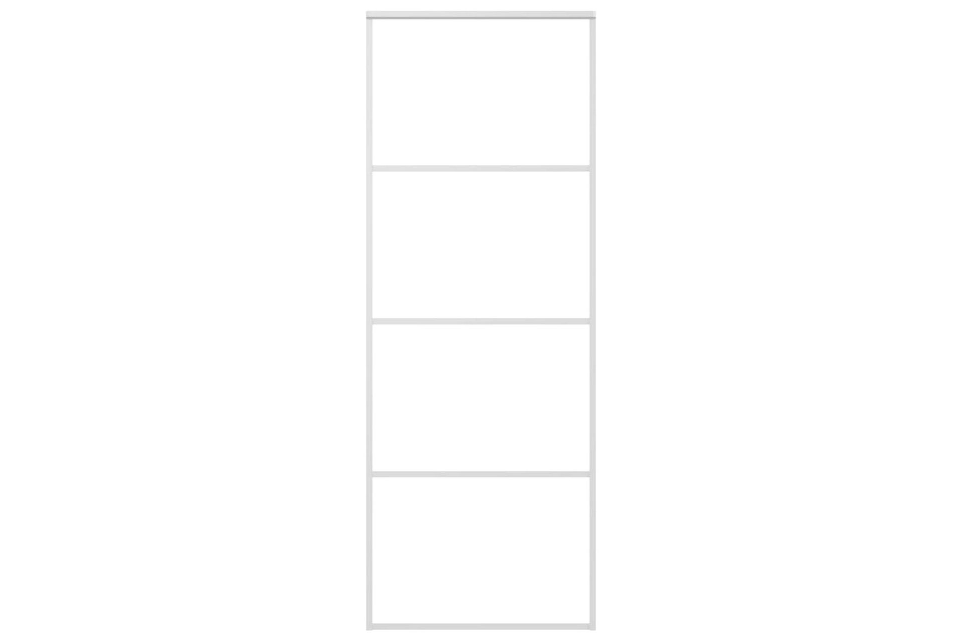 Skyvedør frostet ESG-glass og aluminium 76x205 cm hvit - Hvit - Hus & oppussing - Bygg - Dører & Porter - Skyvedører