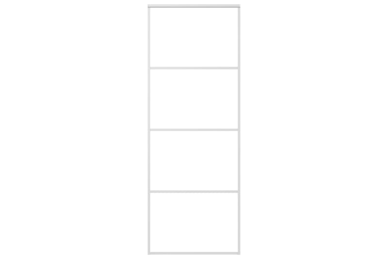 Skyvedør frostet ESG-glass og aluminium 76x205 cm hvit - Hvit - Hus & oppussing - Bygg - Dører & Porter - Skyvedører