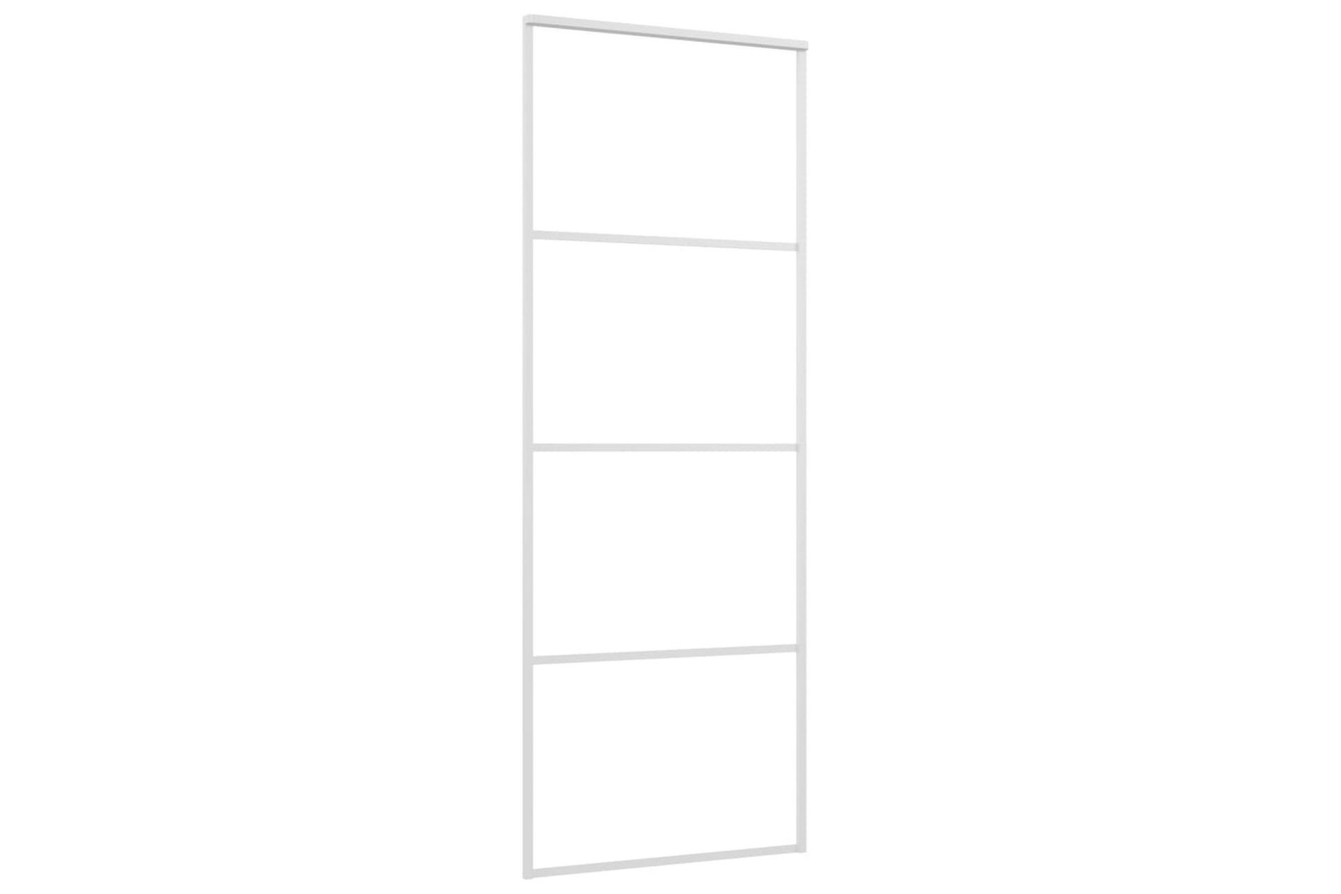 Skyvedør frostet ESG-glass og aluminium 76x205 cm hvit - Hvit - Hus & oppussing - Bygg - Dører & Porter - Skyvedører