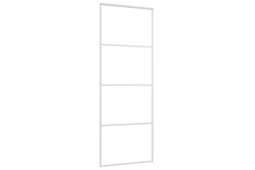 Skyvedør frostet ESG-glass og aluminium 76x205 cm hvit - Hvit - Hus & oppussing - Bygg - Dører & Porter - Skyvedører