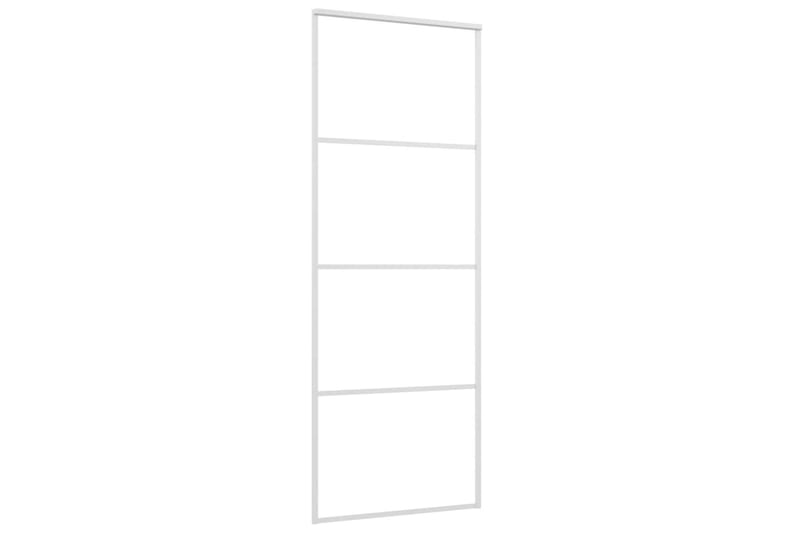 Skyvedør frostet ESG-glass og aluminium 76x205 cm hvit - Hvit - Hus & oppussing - Bygg - Dører & Porter - Skyvedører