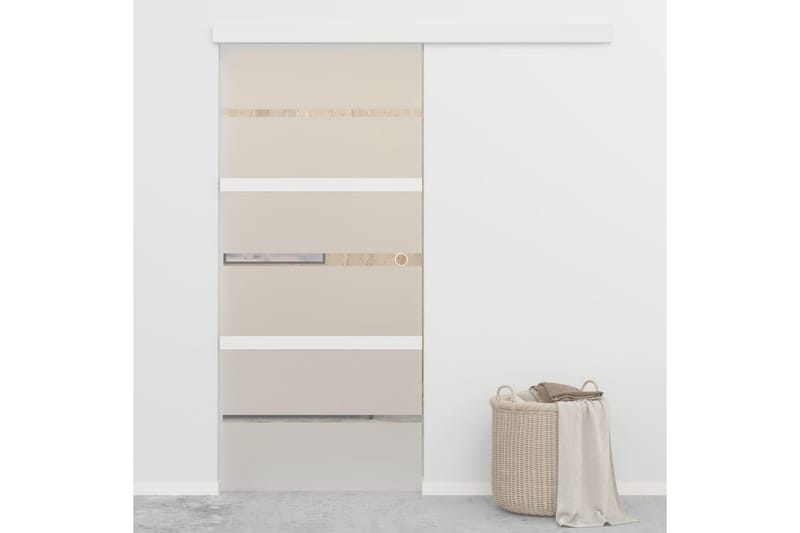 Skyvedør med myke dørstopper ESG-glass & aluminium 90x205 cm - Hus & oppussing - Bygg - Dører & Porter - Skyvedører